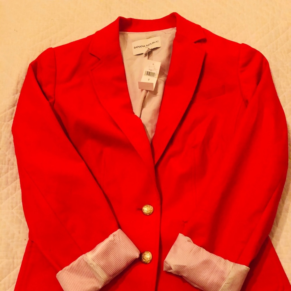 Size 2 Red Jacket-Banana Republic